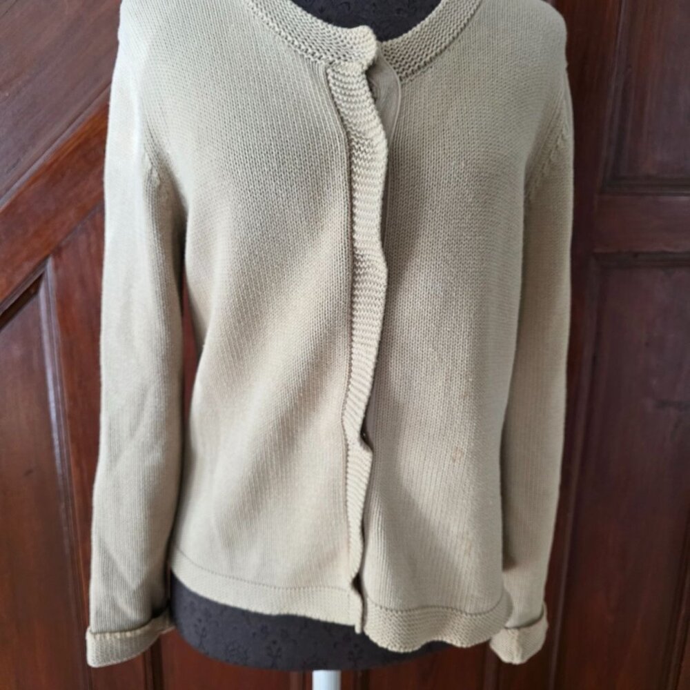 Sundance Womens Beige Cardigan Sweater M